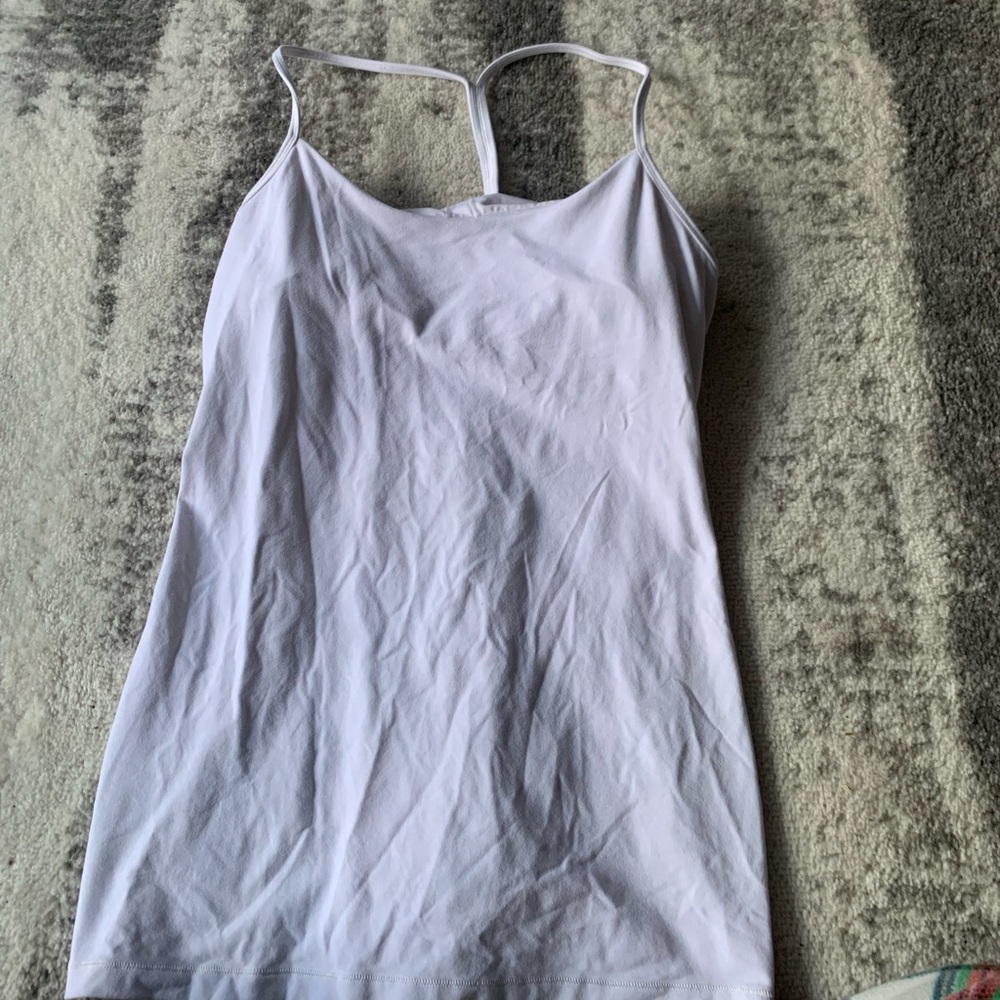 WHITE LULULEMON TANK TOP